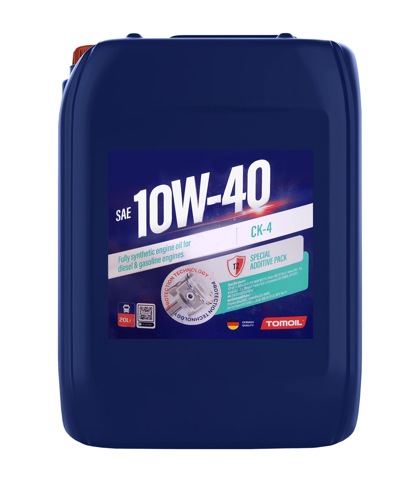 Олива моторна Tomoil Engine Oil 10W40 CK-4